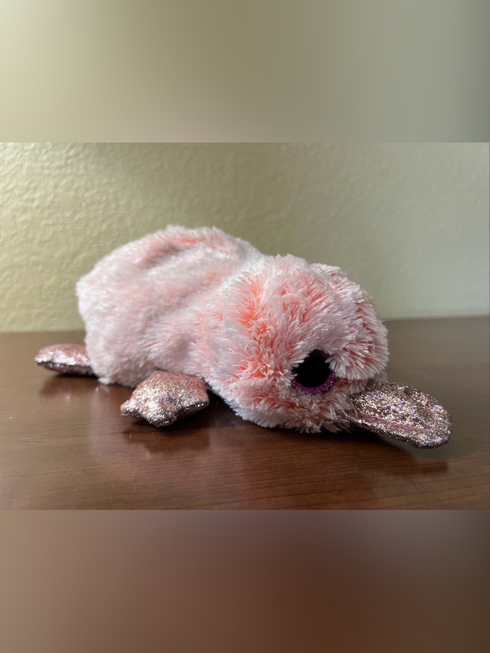 Ty Beanie Boos Wilma Platypus Plush Toy Glitter Eyes Stuffed Animal 2018 Retired
